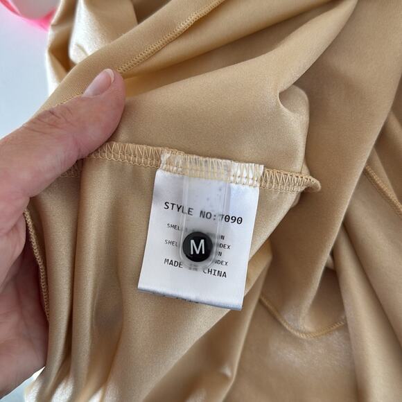 Coperni Paris Keily Lace One Shoulder Asymmetric Mini Dress Size Medium Beige - Picture 6 of 6